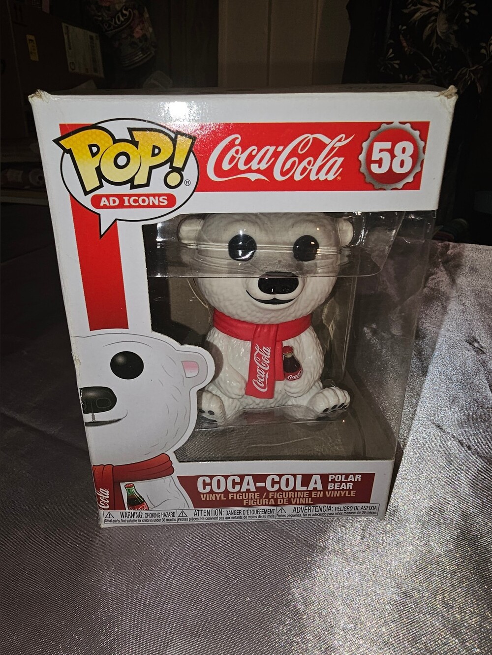 FUNK POP Coca Cola #58 White Polar Bear Vinyl Figurine